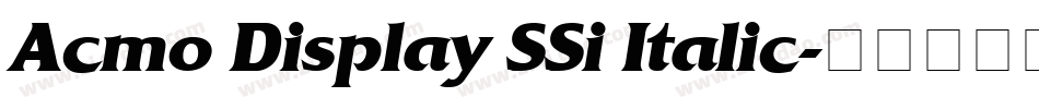 Acmo Display SSi Italic字体转换